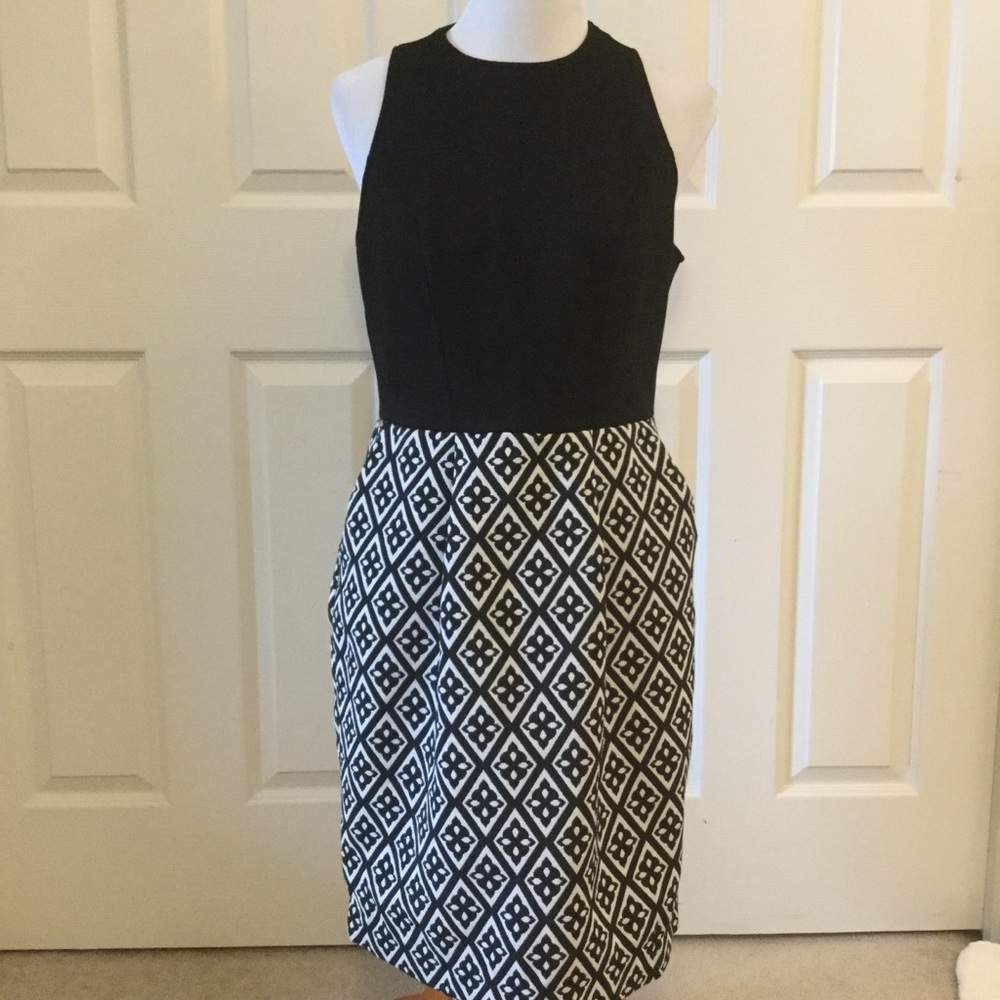 Lucky Brand Black and White Dress with Pockets